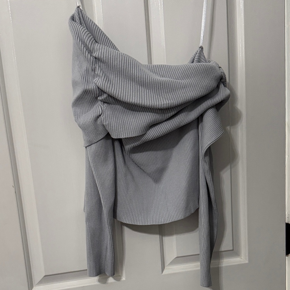 Abercrombie & Fitch Gray Ribbed Top
